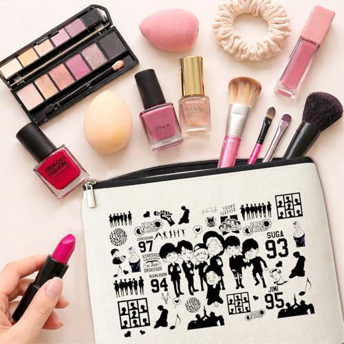 Kpop Merch Makeup Bag, Kpop Gifts for Fans Music Lovers - color: Kpop