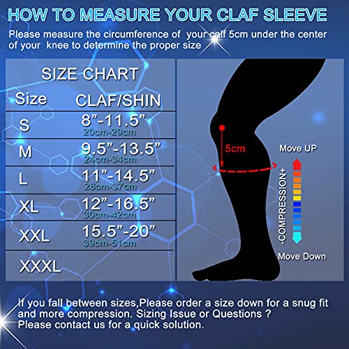 HOBRAVE Padded Calf Sleeve Shin Supports for Sports Pair - size: Small