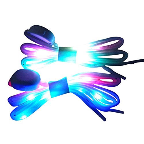 LED Shoelaces Light Up Shoe Laces 3 Modes 7 Colors Flashing Colorful Shoestrings
