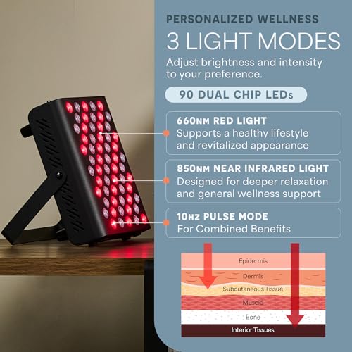 Lifepro Bioheal Red Light Therapy Panel 90 &120 Dual Chip LED - size: Small