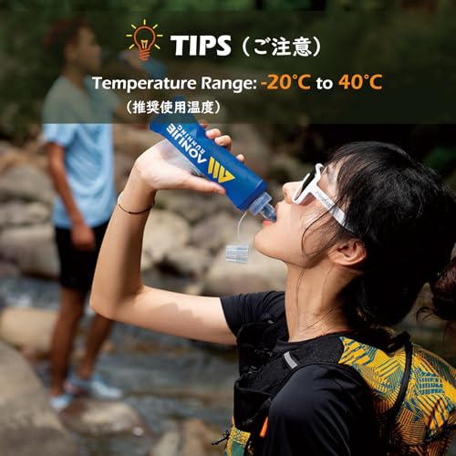 TRIWONDER Soft Flask Collapsible Water Bottles Running Bottle BPA-Free Foldable Handheld Runner Water Flask for Hydration Pack Marathon Hiking Cycling Climbing Travel (01# 500ml - Pack of 2) - color: 500ml/16.9oz - N - Pack of 2