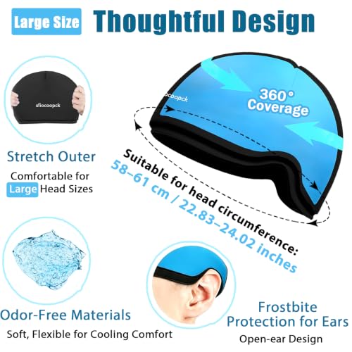 XL Cold Cap for Chemotherapy Patients, Chemo Cold Cap, Cold Compress, Black - color: Black, size: Large