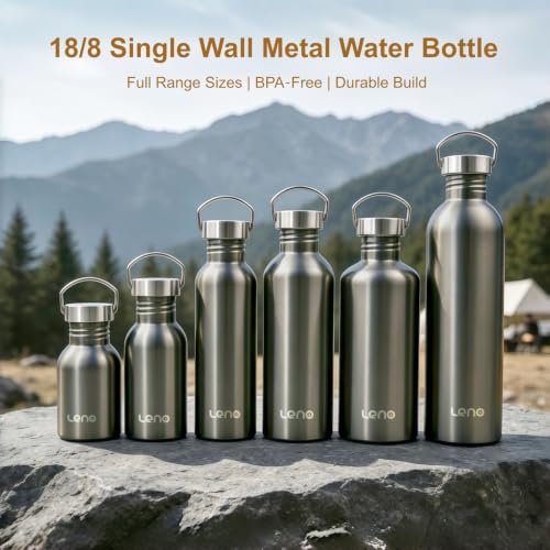 CDJ 40oz Uninsulated Single Wall 18/8 Stainless Steel Sports Bottle - size: 40ouces