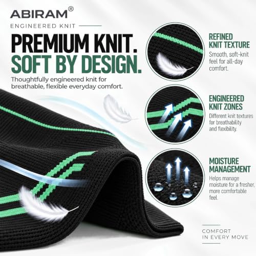 ABIRAM Ankle Brace Compression Sleeve with Adjustable Support Strap - color: Black, size: X-Large