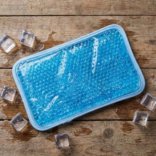 Ice Pack with Strap – Flexible Gel Pack for Targeted Hot & Cold Therapy, Gel Bead Ice Pack for Knee Shoulder Back or Wisdom Tooth Support, Ice Packs for Injuries Portable Compress (1 Pack) - size: 1 Pack