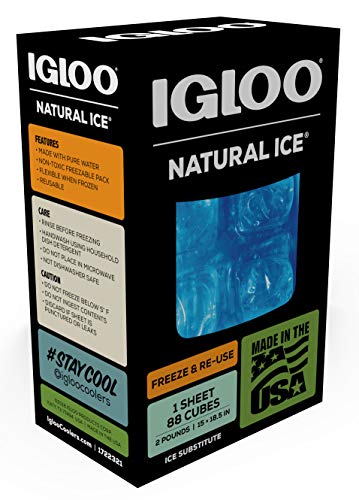 Igloo MaxCold Gel Ice Packs, Reusable Ice Packs for Coolers, Long Lasting Cold Freezer Pack for Lunch Boxes and Camping - color: Cube