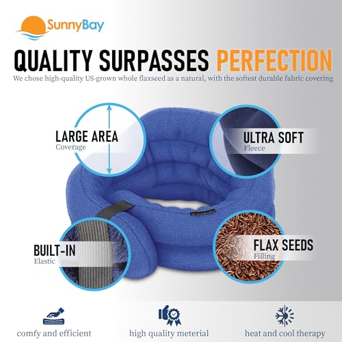SunnyBay Hands-Free Heating Pad, Neck and Shoulder, 26 inch, Sky Blue - color: Handsfree - Sky Blue