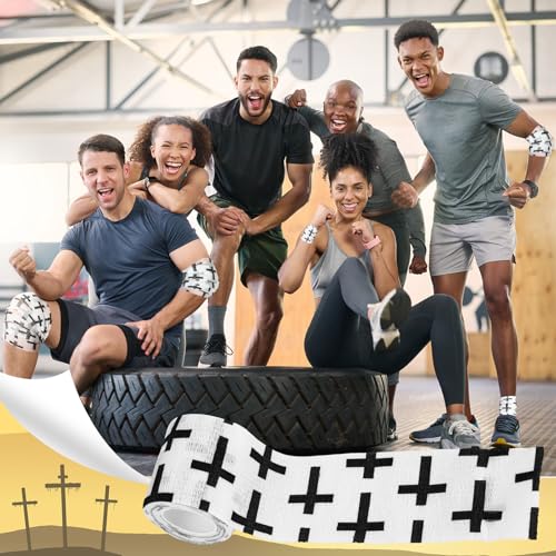 Geiserailie 12 Pack Christian Athletic Tapes 2 Inch x 5 Yards, White - color: White