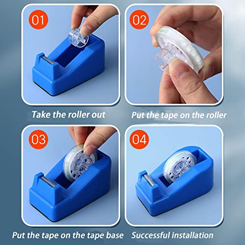Desktop Tape Dispenser Cute Light Office Tape Dispensers, Nano Pads Fix Base, Blue - color: Green 1