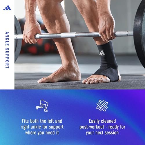 adidas Ankle Support Compression Sleeve - Sports and Fitness - Large - size: Large, style: adidas Ankle Support