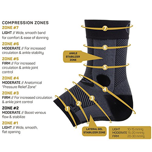 OS1st AF7 Ankle Bracing Sleeve Helps stabilize weak Ankles, Assist with Inversion sprains, Relieve Achilles tendonitis - size: Left 2X-Large