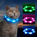 Led Dog Collar, BSEEN Light Up Dog Collars USB Rechargeable Flash Dog Necklace, Silicone Cuttable Lighted Puppy Collar, Glowing Dog Walking Lights for Small Dogs& Cats (Blue-XS(40cm)) - color: Blue-XS(40cm)