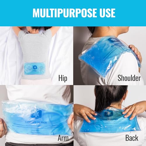 ICEWRAPS 6"x12" Flexible Extra-Large Gel Reusable Ice Packs, 2 Pack - Blue - size: 6"x12", style: Blue - 2Pack