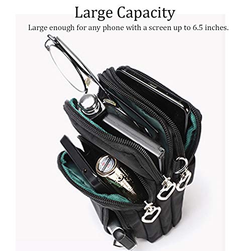 Outdoor Sweat-Proof Running Armbag Cross-Body Shoulder Casual Wallet Purse Crossbody Bag Gym Fitness Cell Phone Key Holder for iPhone 13 12 Pro Max Xs Max/Xr,Galaxy Note 10, P30 Pro,Black - color: #9