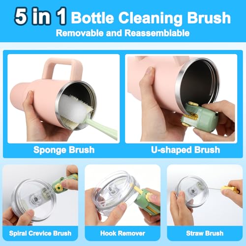XANGNIER 5 in 1 Bottle Cleaning Brush Set,Multifunctional,7 Pcs - size: 7 pack