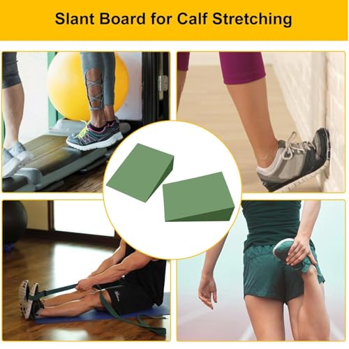 Yoga Foam Wedge - Portable Foam Yoga Wedge Stretching Equipment | Supportive Yoga Block | Back Support Foam Incline Slant Board for Leg, Calf, Ankle and Foot Stretching