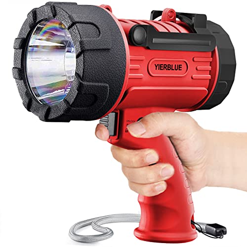 YIERBLUE Rechargeable Spotlight Flashlight with High Lumen LED - color: Red-Pro