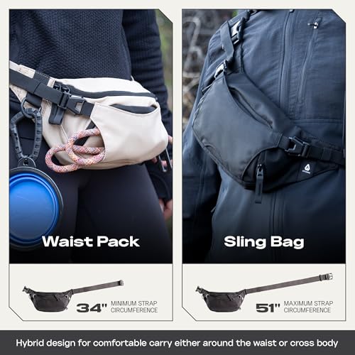 Falcon 2L Ultralight Fanny Pack Crossbody Belt Bag for Men & Women, Slim Waist Sling Bag for Travel, Running, Hiking & Dog Walking, Expandable Water-Resistant Pack with Adjustable Strap, Kelp Green - color: Kelp Green