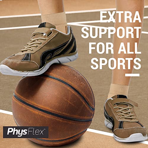 Ankle Brace Socks - Ankle Compression Sleeve - Foot Brace for Women & Men - color: Beige, size: Medium