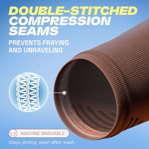 Calf Compression Sleeves for Men & Women - Sports, Running, Shin Splints - color: Deep Cocoa