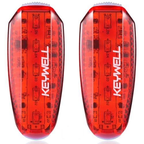 USB-C Rechargeable LED Safety Lights (2 Pack) - Clip on Strobe Running Lights for Runners, Joggers,Walkers,Kids,Dogs,Bike Tail Lights - High Visibility Accessories for Reflective Gear - color: USB-C Red