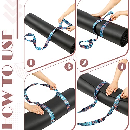 Minatee 2 Pcs Yoga Mat Straps, Adjustable Thick Sling Shoulder Carrier