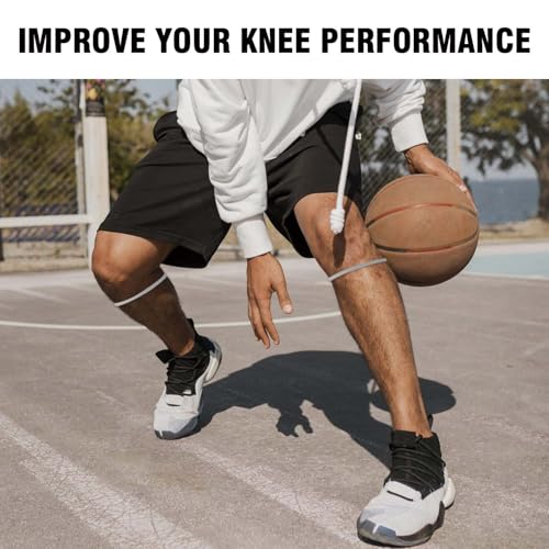 Patellar Tendon Support Strap, 2Pcs Pack Patella Band Knee Strap for Knee Pain Relief, Knee Brace for Tendonitis, Hiking, Soccer, Basketball, Running, Tennis, Volleyball & Squats, Grey - color: Grey