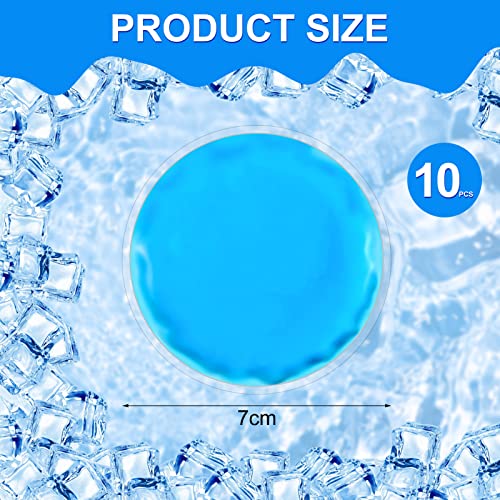 Reusable Ice Packs for Injuries, 10 Pack Round Ice Packs for Face - size: 2.75 Inch