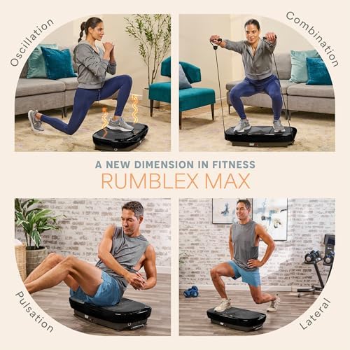 Lifepro Rumblex 4D Vibration Plate Exercise Machine with 7 Training Modes - color: Black, size: Max