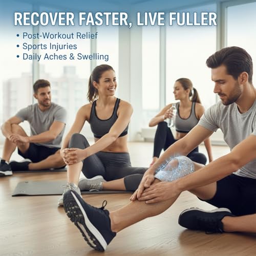 Ice Pack for Knee Injuries,Reusable Hot Cold Therapy Knee Wrap for Joint Pain Arthritis Meniscus Tear, Sprains & Swelling