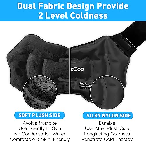 RelaxCoo Ankle Ice Pack Wrap for Swelling, Reusable Gel Ice Pack for Ankle Injuries, Cold Compress Therapy for Foot Pain Relief, Achilles Tendonitis, Plantar Fasciitis, Sprains - style: BLACK 1 PACK