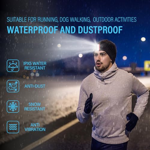 Running Lights for Runners, Rechargeable Walking Light for Night Walking, Portable Hands Free Flashlight for Walkings Dog, Safety Lights for Walkings at Night, Clip Light Flashing Camping(1Pcs Red)