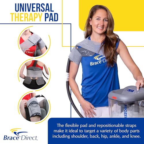 Brace Direct FrozenIce Cold Therapy Machine with Universal Pad – Circulating Water System for Knee, Shoulder, Hip, Ankle, Back – Cryotherapy for Post Surgery, Pain, Swelling