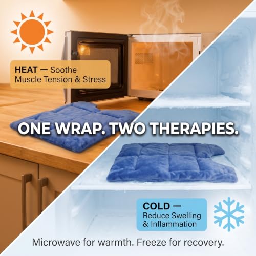 Herbal Concepts Microwavable Heating Pad for Back Pain Relief (Blue) - color: Blue