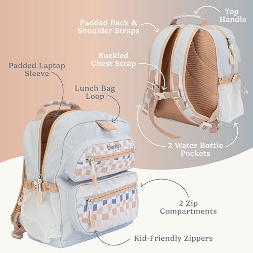 Bentgo Kids Print Durable & Water-Resistant Backpack - color: Checker Gradient, size: Kids Medium