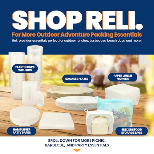 Reli. Plastic Ice Bags 8lb (120 Pack Bulk) Cotton Drawstring | 11"x19"