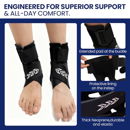 2 Pack Ankle Braces with Side Stabilizers, Neoprene Ankle Braces