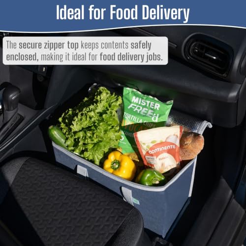 VENO 3 Pack Cooler Bag Insulated Grocery Bags for Food Delivery Heavy Duty - color: Dark Blue, size: 3 Pack