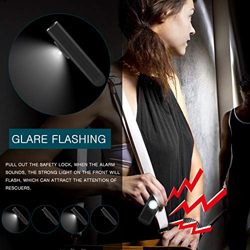 Personal Safety Alarm for Women – Superior Loud Siren & SOS Strobe - color: Charcoal Black