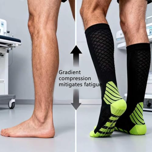 6 Pairs Non-Slip Compression Socks for Women with Grippers, Pilates Yoga Sports Workout, Knee High