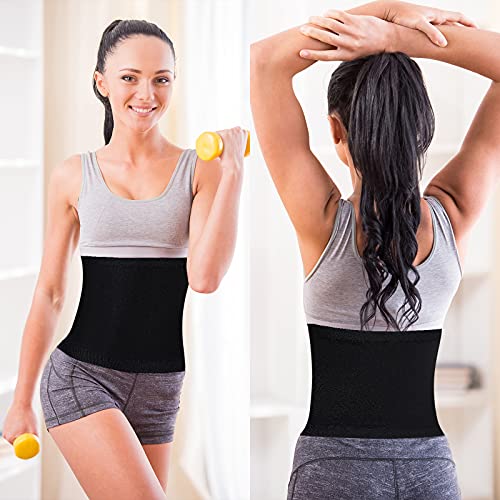 Geyoga Sweat Waist Trainer Stomach Wrap for Women - color: Silver Inner, size: Small