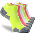 CWVLC Cushioned Athletic Ankle Compression Socks for Women Men 3/6 Pairs - color: 6-pairs (Lime-green2,watermelon2,white2), size: Medium