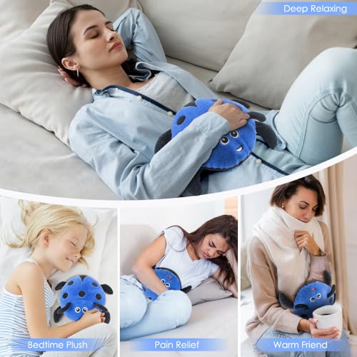 Microwavable Heat Pad for Neck and Shoulders, Warm Compress Wrap, Blue - color: Heat Pad09 -Blue