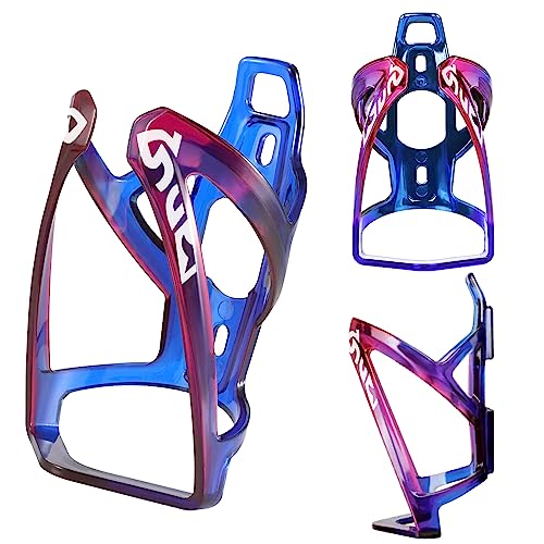 Suruid Bike Water Bottle Cage, Universal Bike Water Drink Holder Durable Ultralight Plastic Water Bottle Holder for Bicycle, Cycling Bottle Cages for MTB, Road Bike, Mountain Bike,2 Pack - Blue Purple - color: Blue Purple