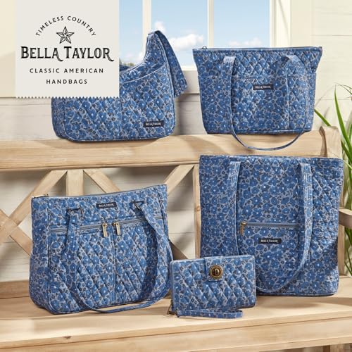 Bella Taylor ID Lanyard, Quilted ID Holder, Navy Floral - color: Navy Floral