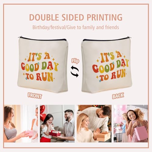Running Gifts for Women Makeup Bag, It's a Good Day to Run Pouch