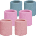 WILLBOND Wrist Sweatbands - color: Flesh Pink,Pink,Dark Blue