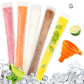 FEBSNOW 120 Disposable Ice Popsicle Mold Bags Freezer Tubes With Zip Seals - size: 11"x2"