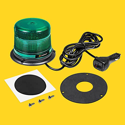 LAMPHUS Aura 5 Inch 12W Green LED Beacon Warning Strobe Light For Trucks - color: Green, size: 5"