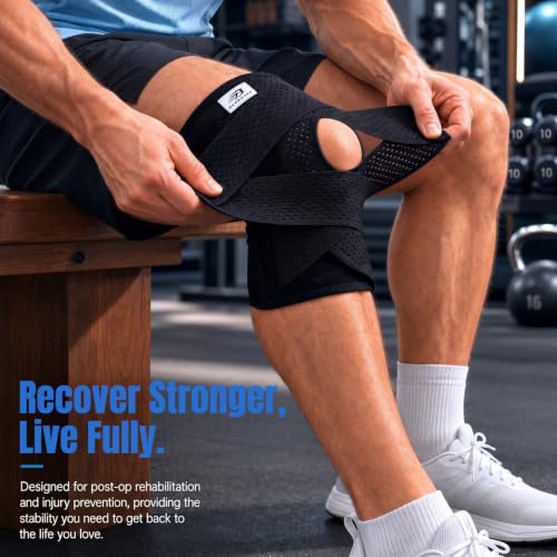 Knee Brace for Women and Men,Knee Support with Side Stabilizers-L - size: Large